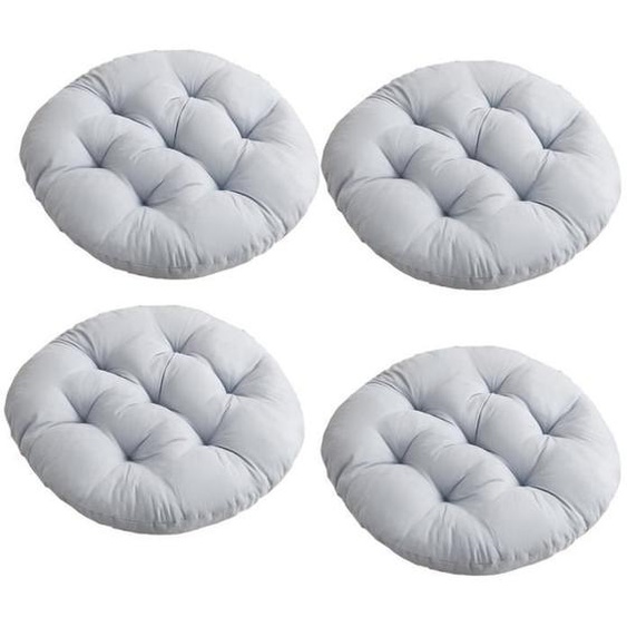 Coussins de Chaise Coussin pour Chaise Galettes de Chaise Lot de 4 Coussin de Chaise pour Patio, 40X40cm, 11