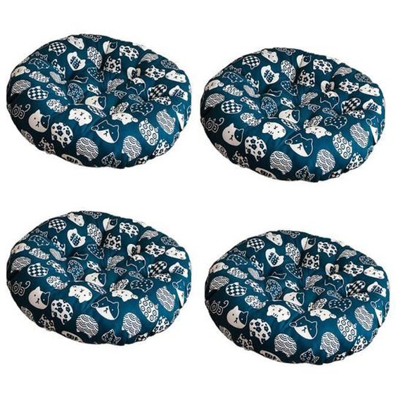 Coussins de Chaise Coussin pour Chaise Galettes de Chaise Lot de 4 Coussin de Chaise pour Patio, 40X40cm, 4