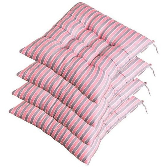 Coussins de Chaises Carrés, Lot de 4 Coussins de Siège Décoration Maison Coussin Mat Matelassée,Confortable et coloré, 40x40cm,A