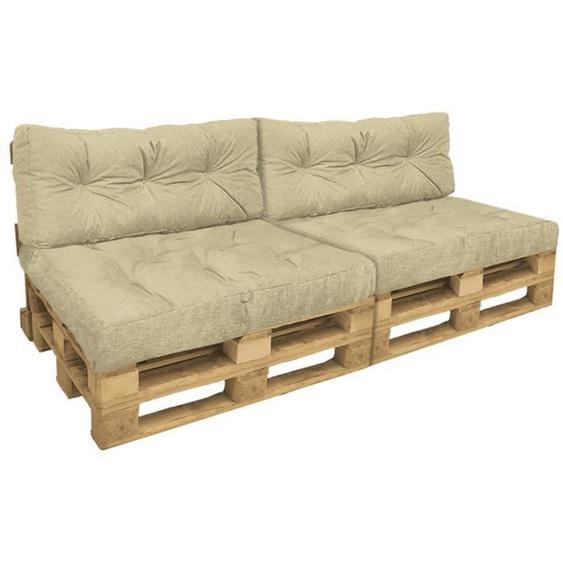 Coussins pour palettes VOUNOT - Beige - Rectangulaire - Meuble de jardin - Utilisation extérieure