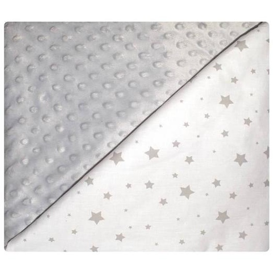 Couverture Coton Et Minky Stella Gris