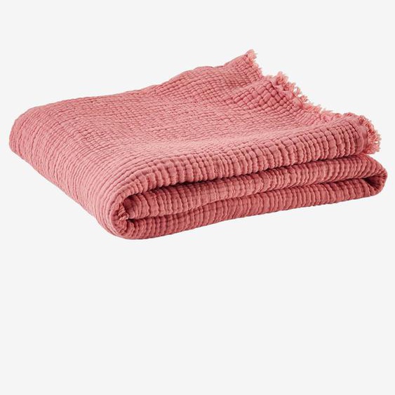 Couverture en gaze de coton bio rose