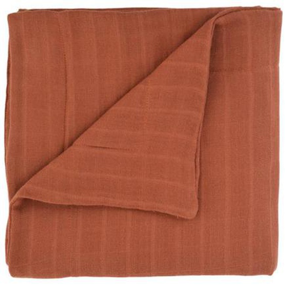 Couverture Gaze De Coton Bio* Unie Tonka Marron