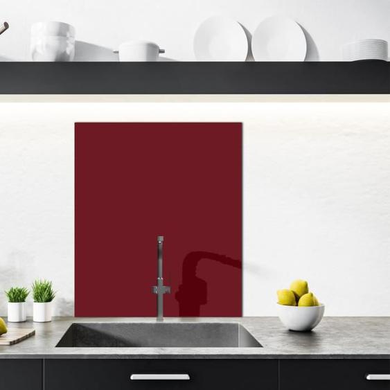 Crédence cuisine en aluminium rouge bordeaux ADZIF.BIZ - 60 cm x 70 cm - Brillant - Classique - Intemporel