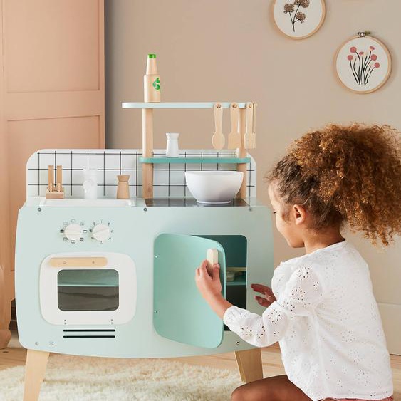 Cuisinette design en bois FSC® vert