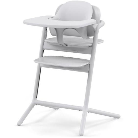 CYBEX - Chaise haute évolutive - Pack 3 en 1 -  LEMO 2 - Blanc - Réglable en hauteur et en profondeur - Set bébé inclus