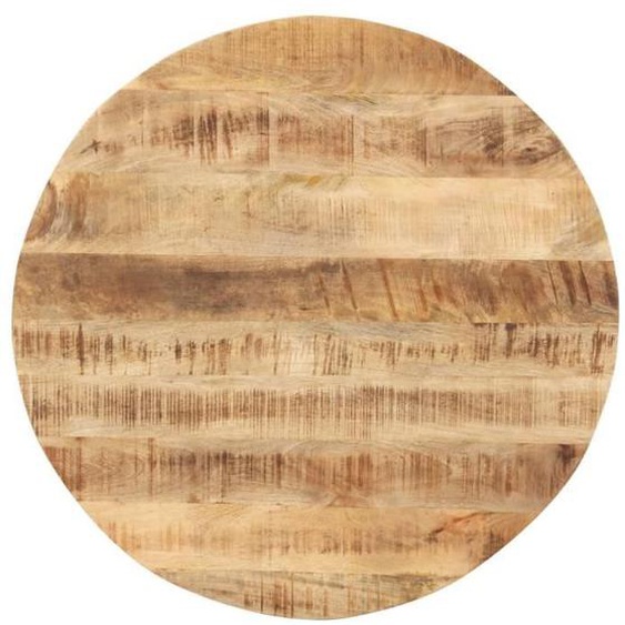 Dbaiyi-Ddis Dessus de table Bois de manguier solide Rond 15-16 mm 40 cm 84506