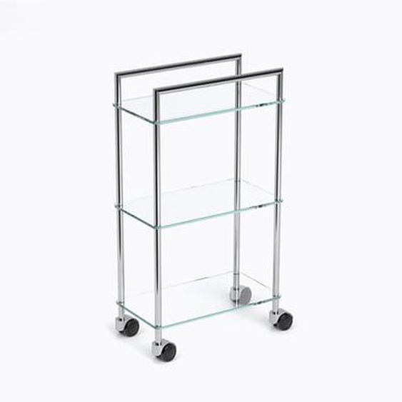 Desserte inox et tablettes en verre - POLE