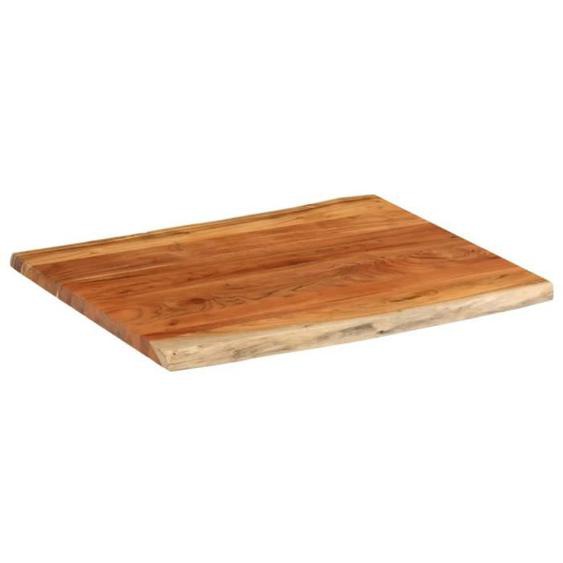 Dessus de table - ASHATA - Rectangulaire - Bois massif acacia - 100x80 cm - Finition naturelle