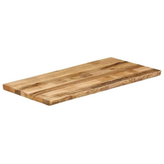 Dessus de table bord vivant 100x60x3,8 cm bois de manguier brut -BK370694 (PLA)