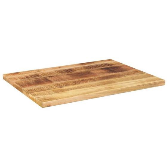 Dessus de table - ASHATA - Rectangulaire - Bois massif de manguier - 90x70 cm - Finition naturelle