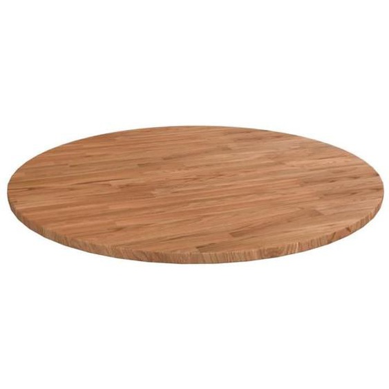 Dessus de table rond - Omabeta - Classique - Marron clair - Bois chêne traité - Ø90x1,5 cm 7405148121465