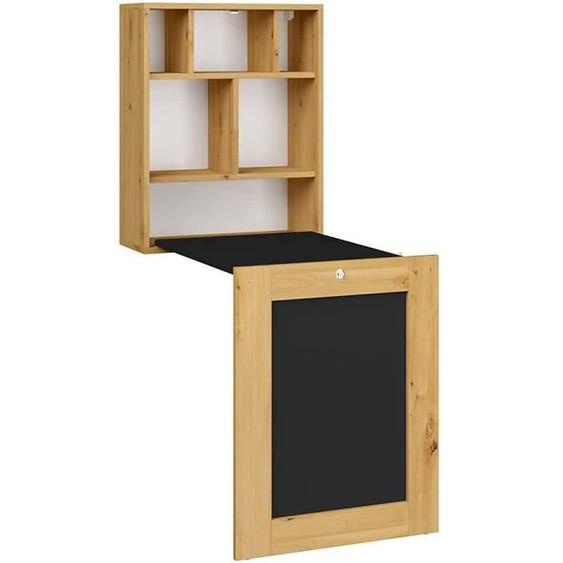 Détails sur le bureau pliable TILT Table murale pliante pour ordinateur Bureau ménager Chêne artisan - Noir mat