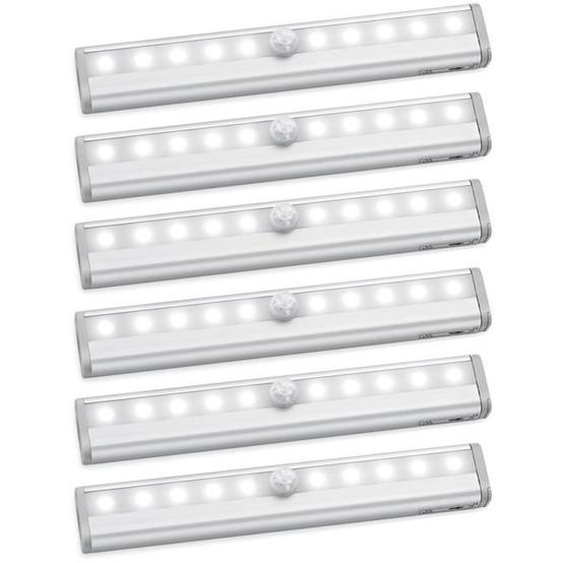 Détecteurs de Mouvement Lampe, Veilleuse Automatique,Lampe de Placard,Lampe Escalier, Lampe darmoire, Lampe Nocture,6PCS