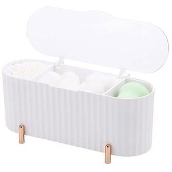 Distributeur de cotons-tiges spars 3 grilles bote de rangement pour boules de coton pot-blanc PZCC