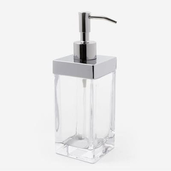 Distributeur de savon transparent et chrome - Parfum