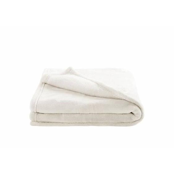 Domiva Couverture Microdoux - Microfibre 100% Polyester - Blanc - 75 X 100 Cm Beige