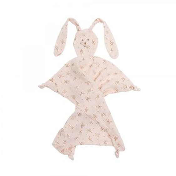 Doudou lapin en gaze de coton biologique imprimé, Green & Kids