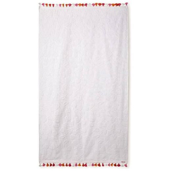 Drap De Bain Fille Escapade Kawaii 90x150 Cm - 100% Coton - 400 Gsm - Blanc - Catimini Blanc