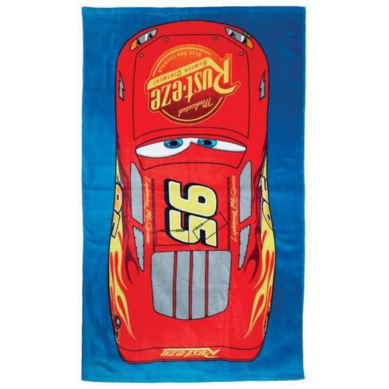 Drap De Plage - Disney - Cars 95 - 100% Coton - 70x120 Cm - Licence Officielle Bleu