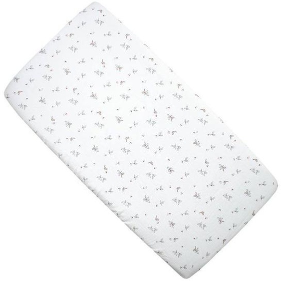 Drap Housse Berceau En Gaze De Coton Melody - Multicolore - 40 Cm X 80 Cm - Sevira Kids Blanc