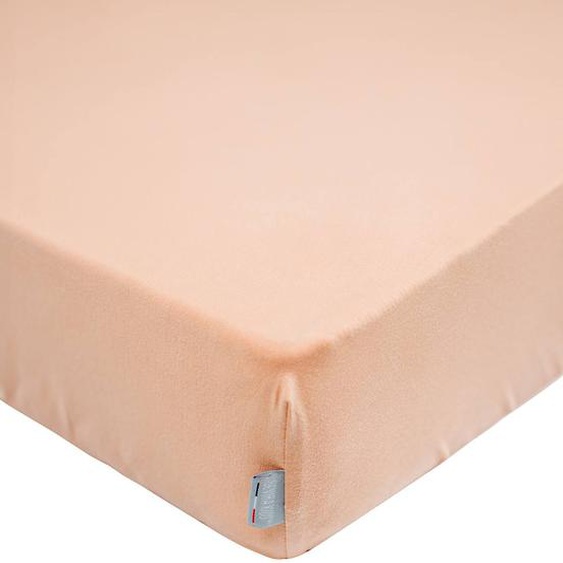 Drap Housse En Coton Jersey Uni Pêche