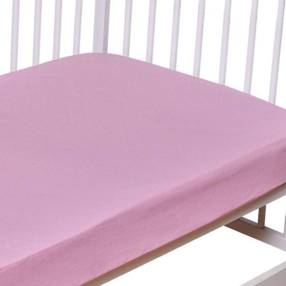 Drap-housse En Coton Sevira Kids - Coton Uni Rose - 70x140 Cm - Fibre Naturelle - Chambre Rose