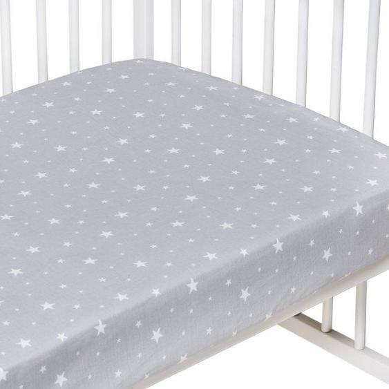 Drap-housse En Coton - Sevira Kids - Stella Gris - 60x120 Cm - Uni - Naturelle - Chambre Gris