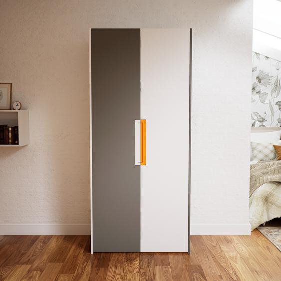 Dressing - Gris/Blanc, design, armoire penderie pour chambre ou entrée, à portes battantes - 104 x 232 x 62 cm, modulable