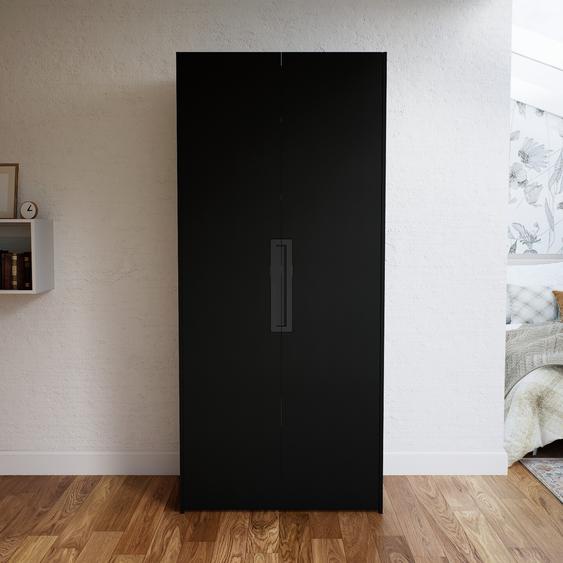 Dressing - Noir, design, armoire penderie pour chambre ou entrée, à portes battantes - 104 x 232 x 62 cm, modulable
