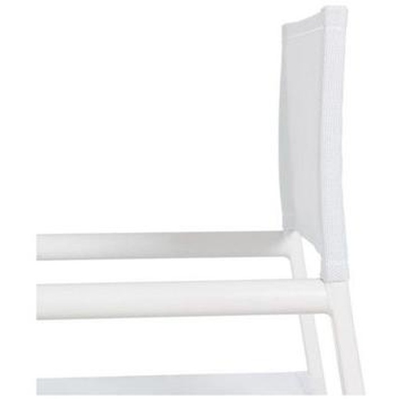 Duo de fauteuils de jardin aluminium Blanc - DIRLO - L 56 x l 53 x H 84 cm