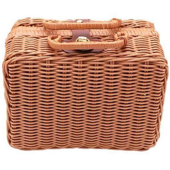 Duokon Panier Rangement Vintage Osier Imitation Voyage Maison Cadeau