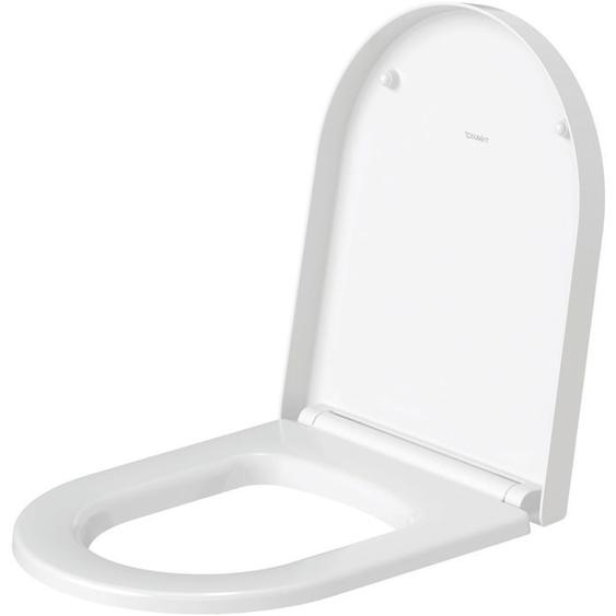 DURAVIT Abattant Me by Starck blanc charnière inox frein de chute réf 0020090000