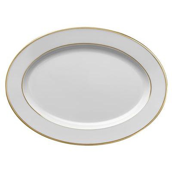 Plat Ovale 36,5 X 26,5 Cm - Eclipse Galon Or