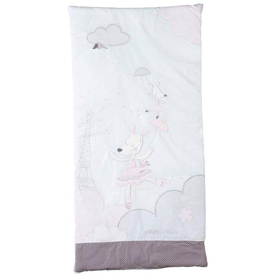 Edredon Bébé - Sauthon - Lilibelle - Blanc Et Gris - 60x120 Cm - Coton Et Polyester Blanc