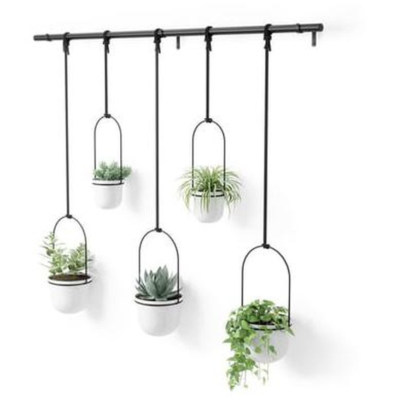 Ensemble de 5 pots de fleurs suspendus