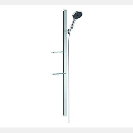 Ensemble de douche 130 3jet EcoSmart avec barre de douche 150 cm et porte-savon chromé Hansgrohe Rainfinity