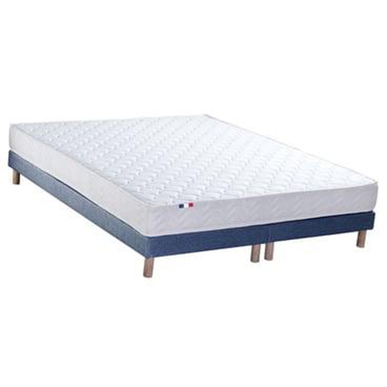 Ensemble Matelas accueil Latex 3 zones INITIAL - Bi Confort Mousse & Latex + Sommier - Made in France