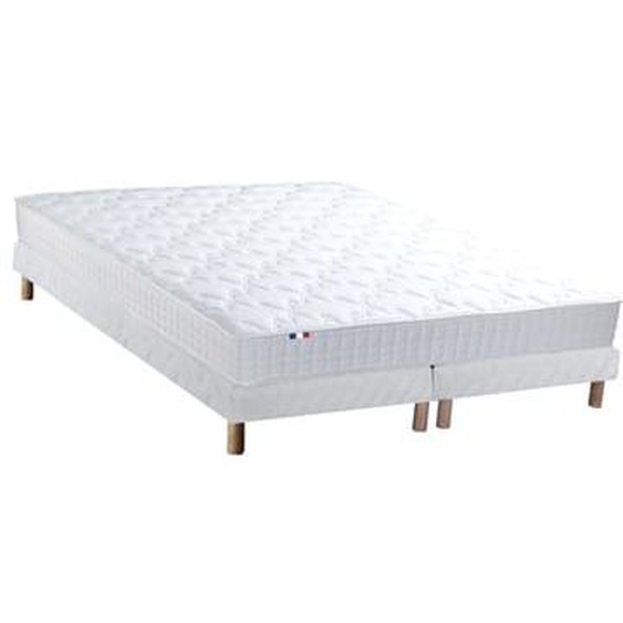 Ensemble matelas mémoire de forme MAM AZUR avec sommier - confort français