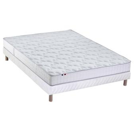 Ensemble matelas mémoire de forme et mousse HR ZENITH avec sommier - confort français