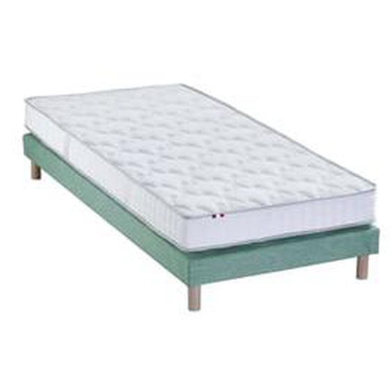 Ensemble matelas mousse haute résilience CIRRUS avec sommier - confort français