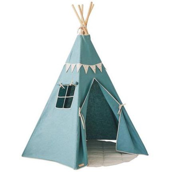 Ensemble Tipi Avec Guirlande Et Tapis Enfant Moi Mili étoile Dor - Étoile Dor - Tu Bleu