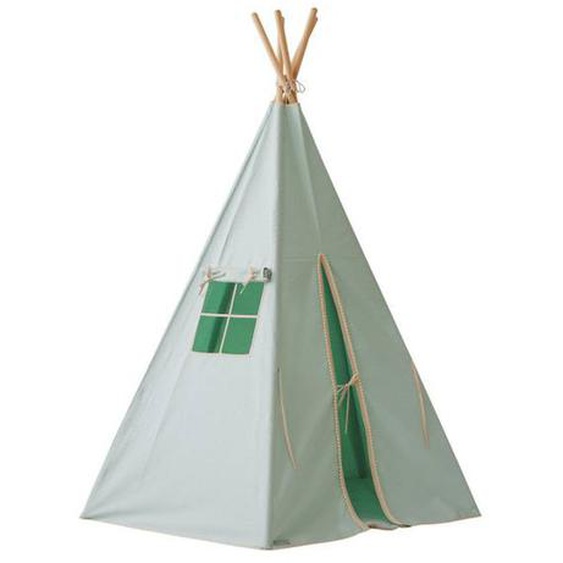 Ensemble Tipi Avec Pompons Et Tapis Enfant Moi Mili mint Fog - Mint Fog - Tu Vert