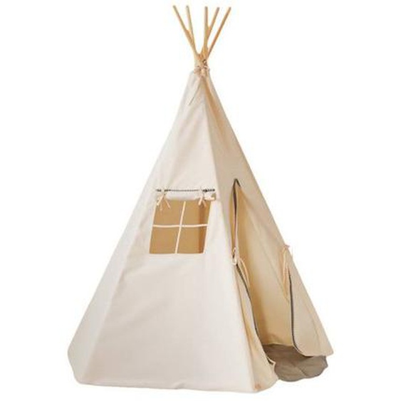 Ensemble Tipi Et Tapis À Pompons Enfant Moi Mili pompons Gris - Pompons Gris - Tu Blanc