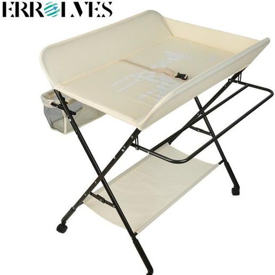 ERROLVES®Table à Langer pour bébé,Pliable,Gagner de lespace (Jaune 80*66*98cm)