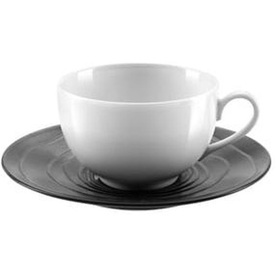 Escale Noir - Tasse et soucoupe café 11 cl (lot de 6)