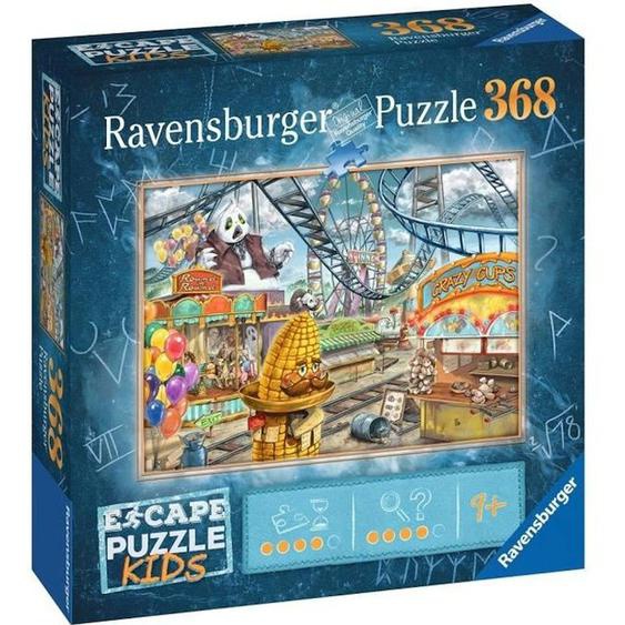 Escape Puzzle Kids - Le Parc Dattractions - Ravensburger - Puzzle Escape Game 368 Pièces Bleu