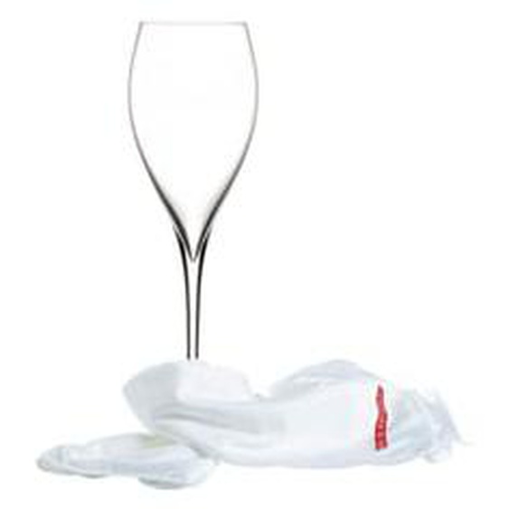 Essuie-verres Cristal Cleaner microfibre blanc 16,5 x 16,5 cm