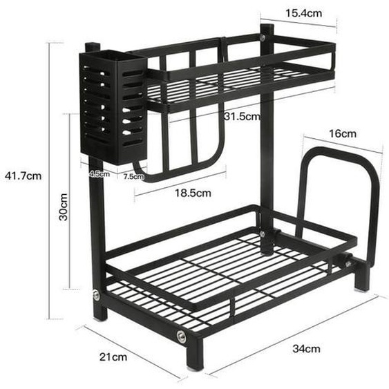 Étagère à Épices - JEOBEST - 34*21*41.7cm - Cuisine - Contemporain - Design