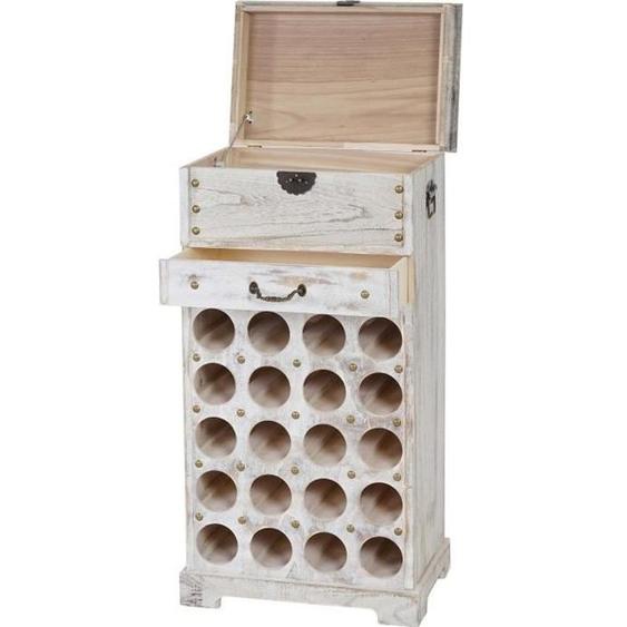 Etagère à vin Lucan - Mobilier de bois - Style Shabby Chic - Blanc